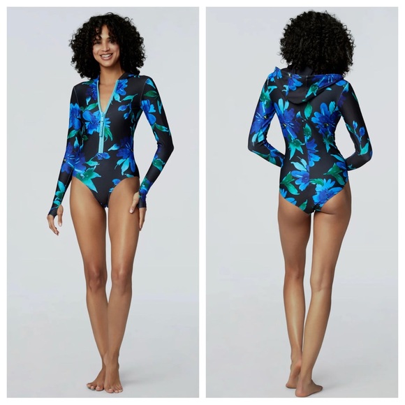 Free People Other - Watskin x Free People Lola Bodysuit in Midnight Floral | XL NWT